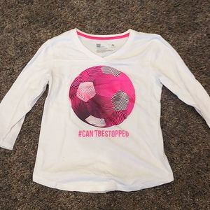 Girls soccer 3/4 sleeve shirt